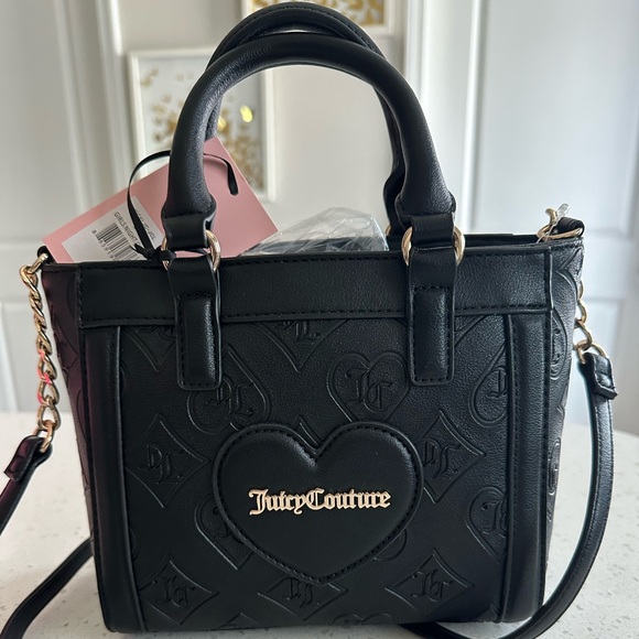 Juicy Couture Handbags - Juicy Couture Black Heart Embossed Tote